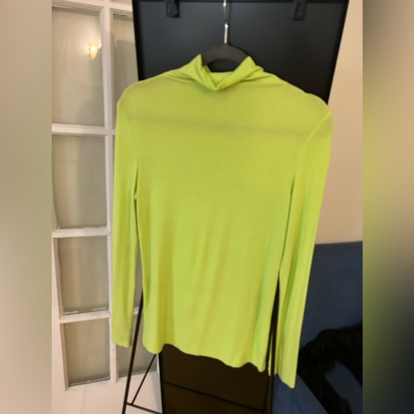 en THREAD Lime Green Ribbed Lightweight Turtleneck - Picture 3 of 3